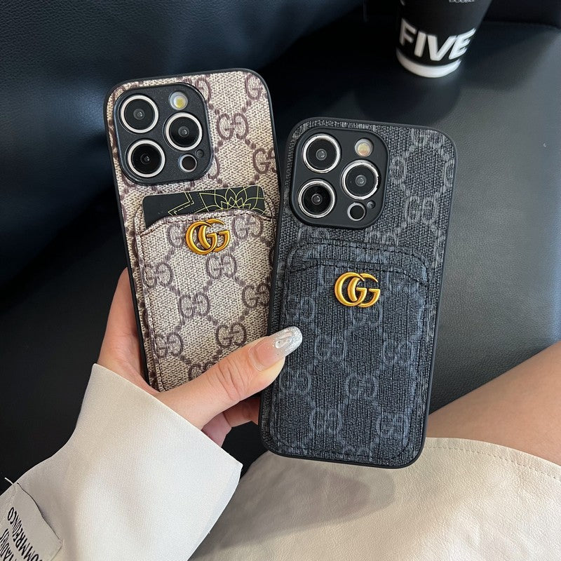 Funda clásica para iPhone con tarjetero premium