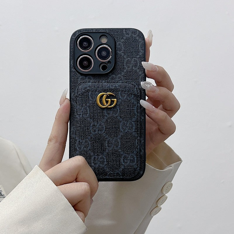 Funda clásica para iPhone con tarjetero premium
