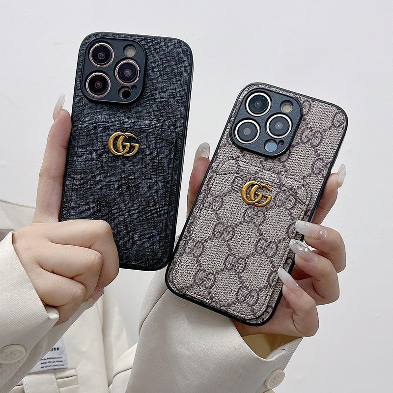 Funda clásica para iPhone con tarjetero premium