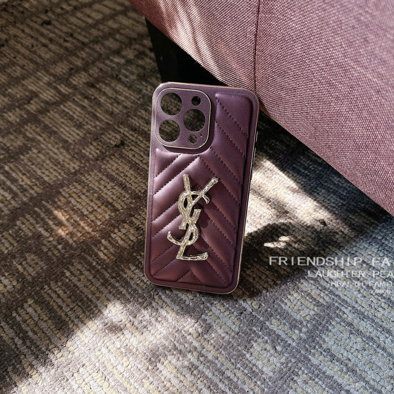 Funda de iPhone de cuero color santo
