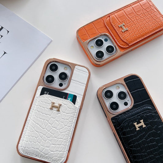 H Rose Gold Läderfodral till iPhone