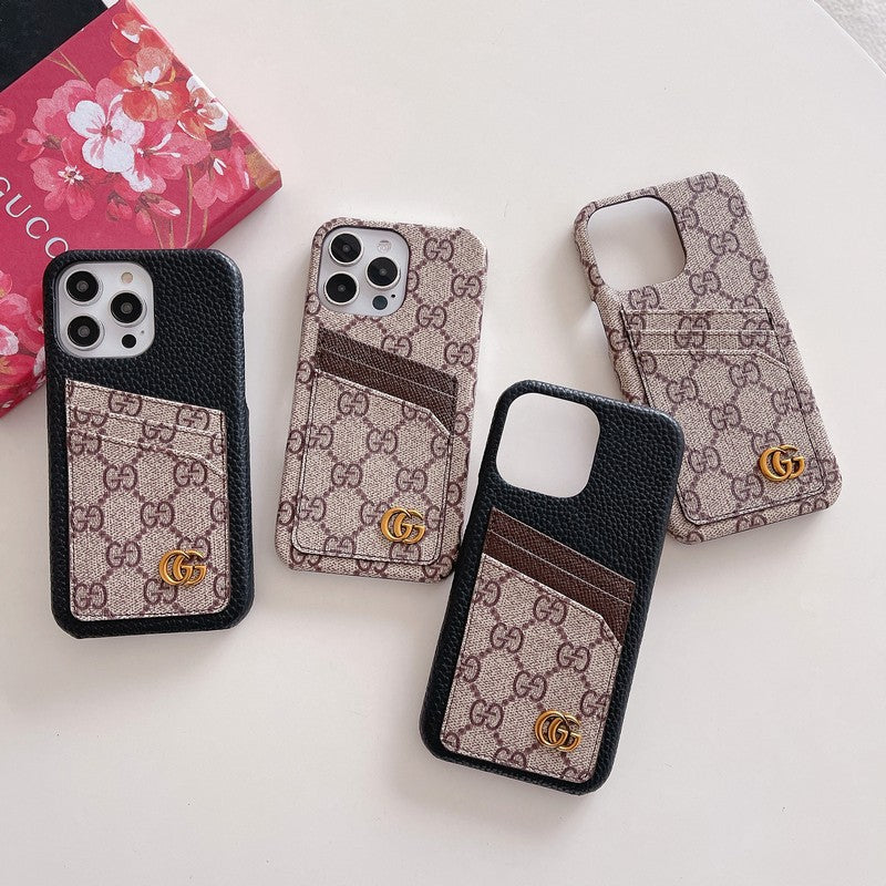 Funda clásica para iPhone con tarjetero premium