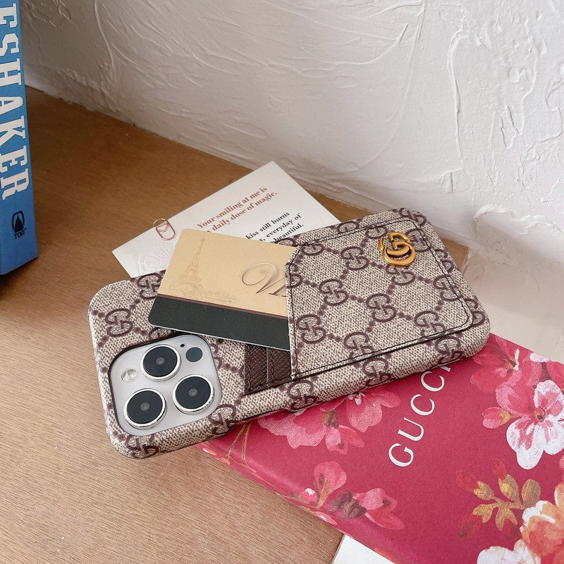 Funda clásica para iPhone con tarjetero premium
