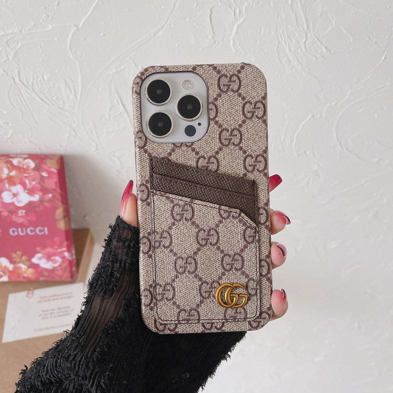 Funda clásica para iPhone con tarjetero premium