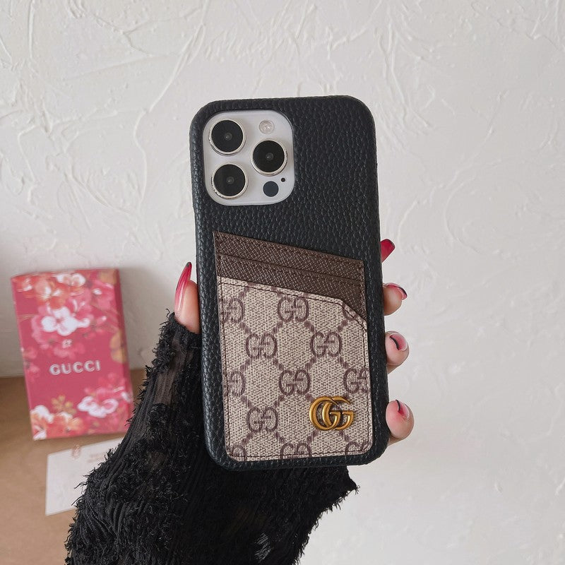 Funda clásica para iPhone con tarjetero premium