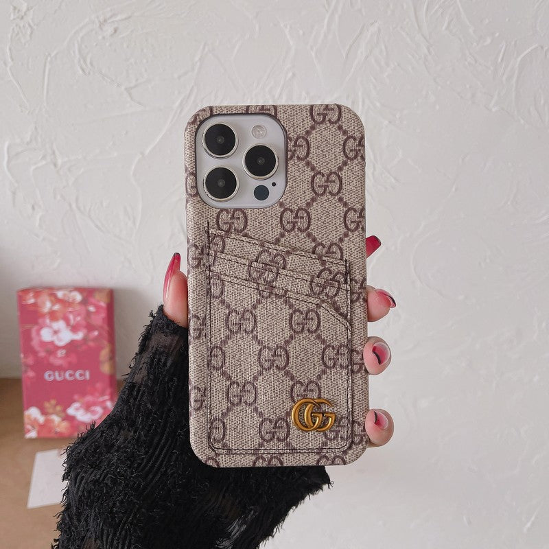 Funda clásica para iPhone con tarjetero premium