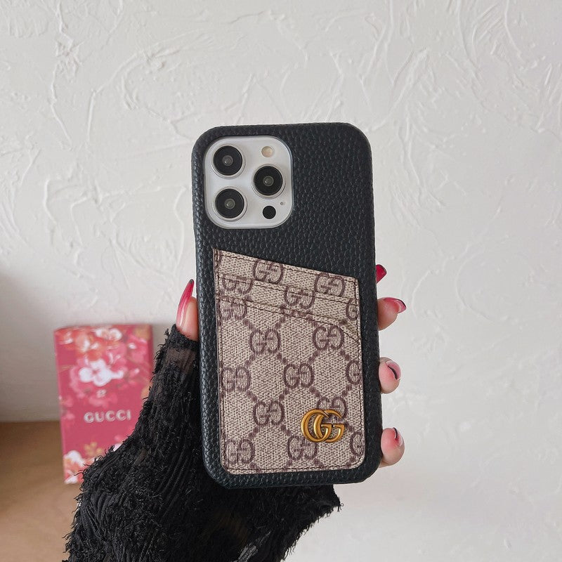 Funda clásica para iPhone con tarjetero premium