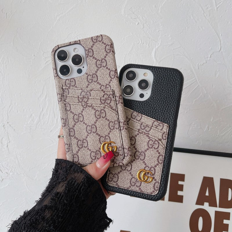 Funda clásica para iPhone con tarjetero premium