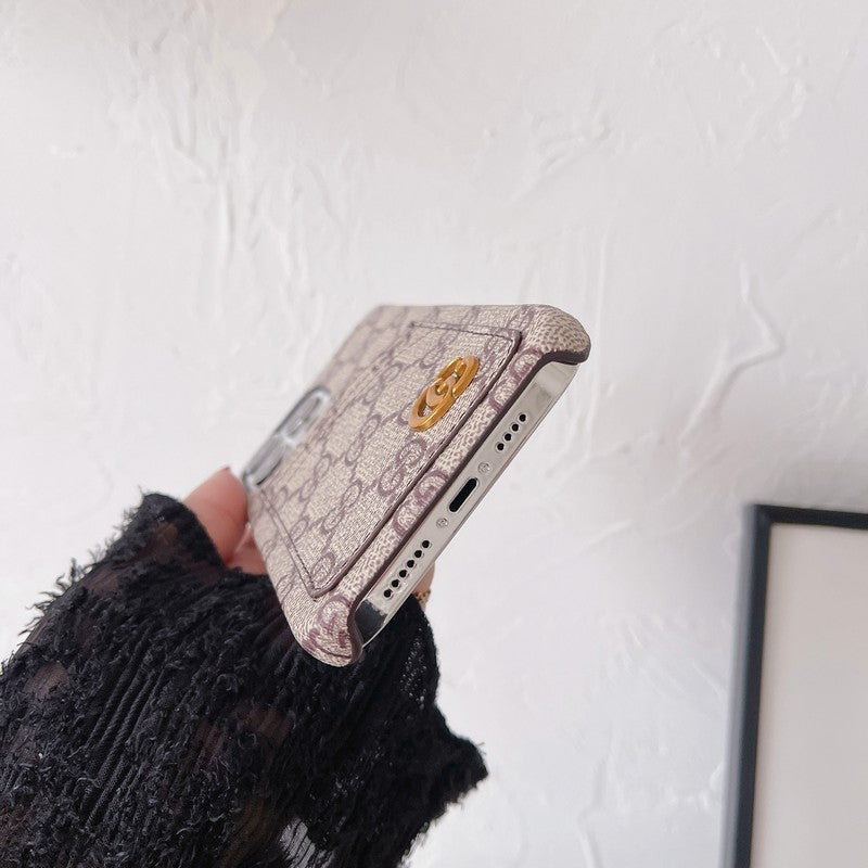 Funda clásica para iPhone con tarjetero premium