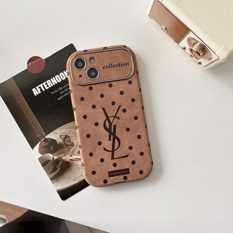 Funda de iPhone de cuero marrón Saint