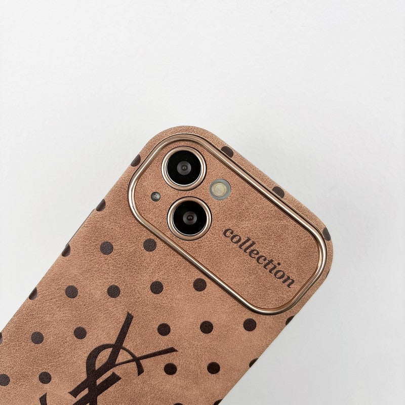 Funda de iPhone de cuero marrón Saint