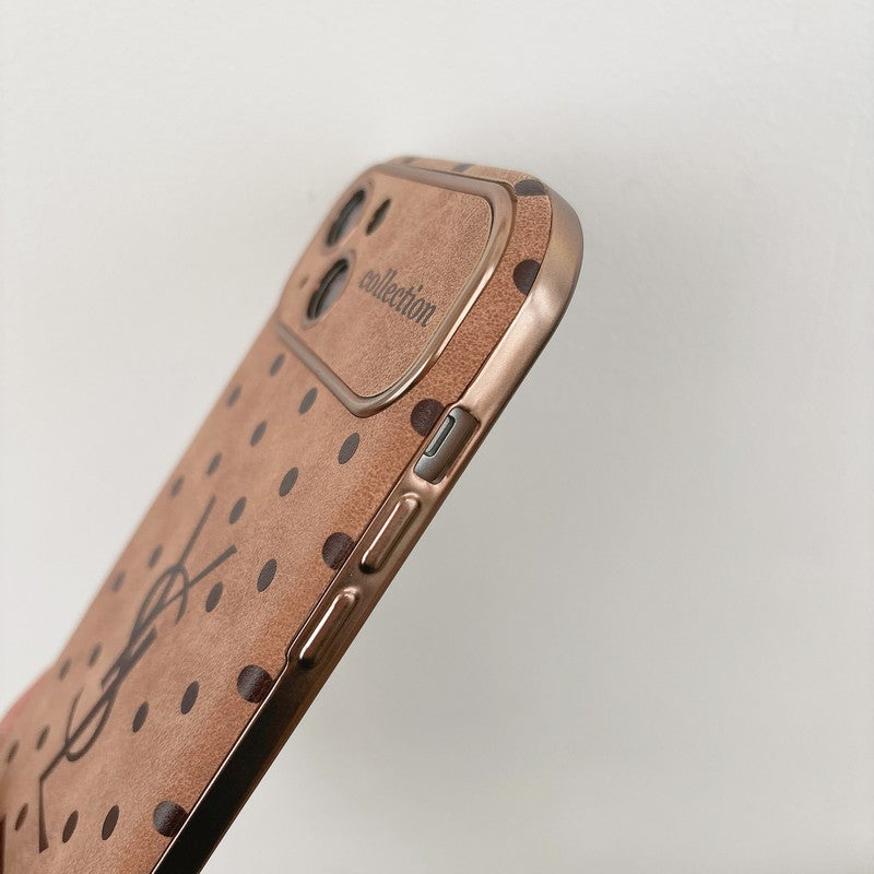 Funda de iPhone de cuero marrón Saint