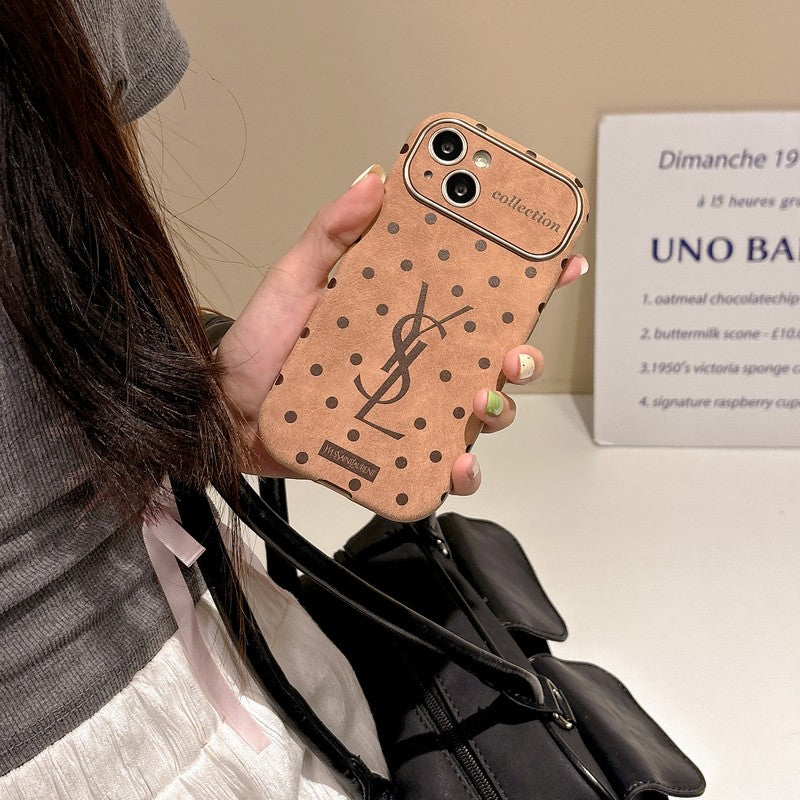 Funda de iPhone de cuero marrón Saint