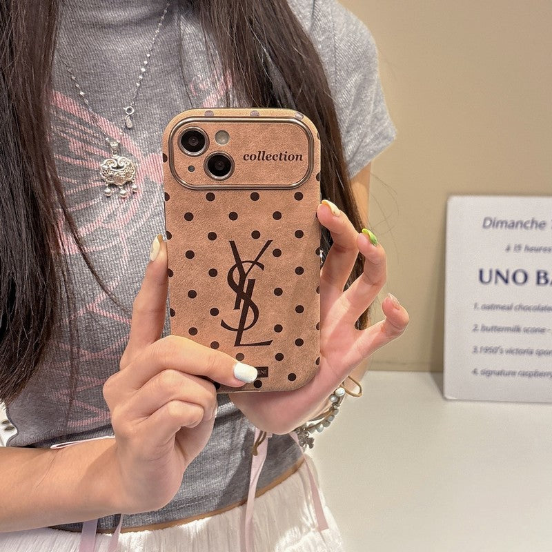 Funda de iPhone de cuero marrón Saint