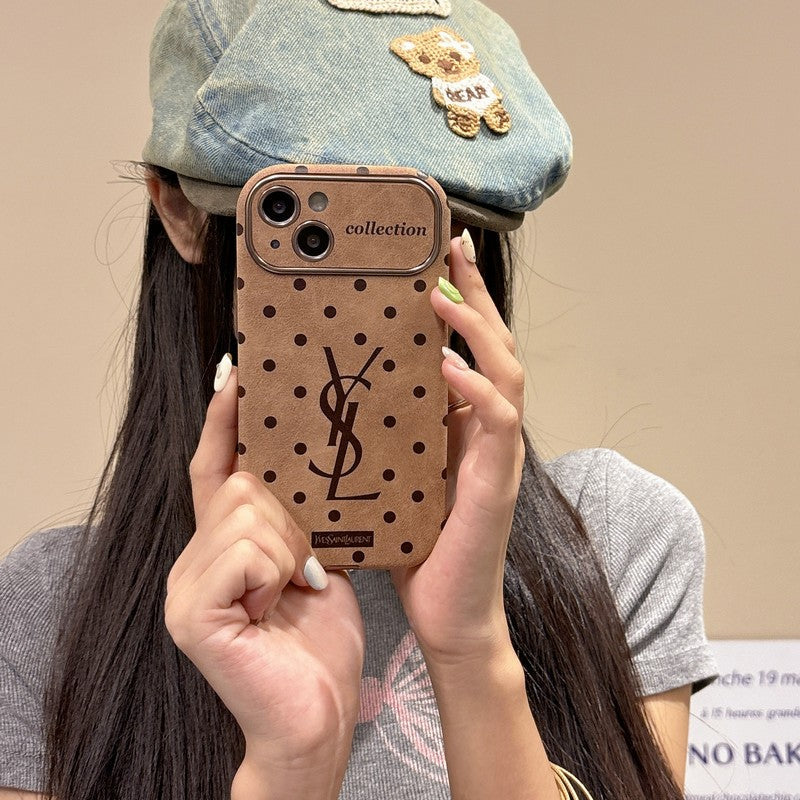 Funda de iPhone de cuero marrón Saint