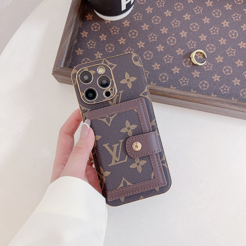 Lyxig klassisk färgkortväska iPhonefodral