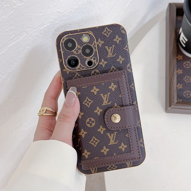 Lyxig klassisk färgkortväska iPhonefodral