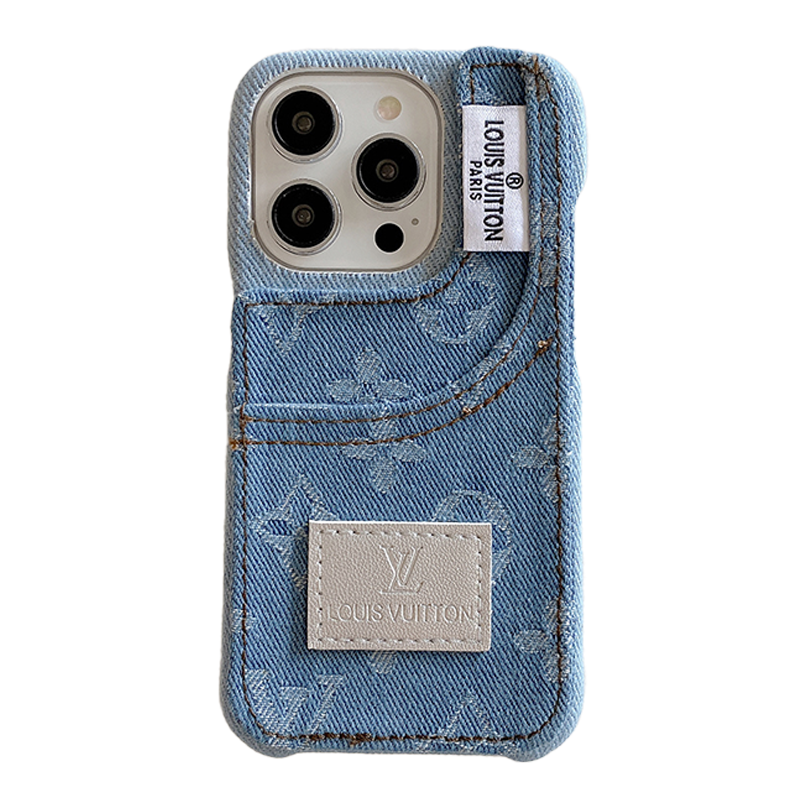 IPhonefodral i jeanstyg med inbyggd korthållare