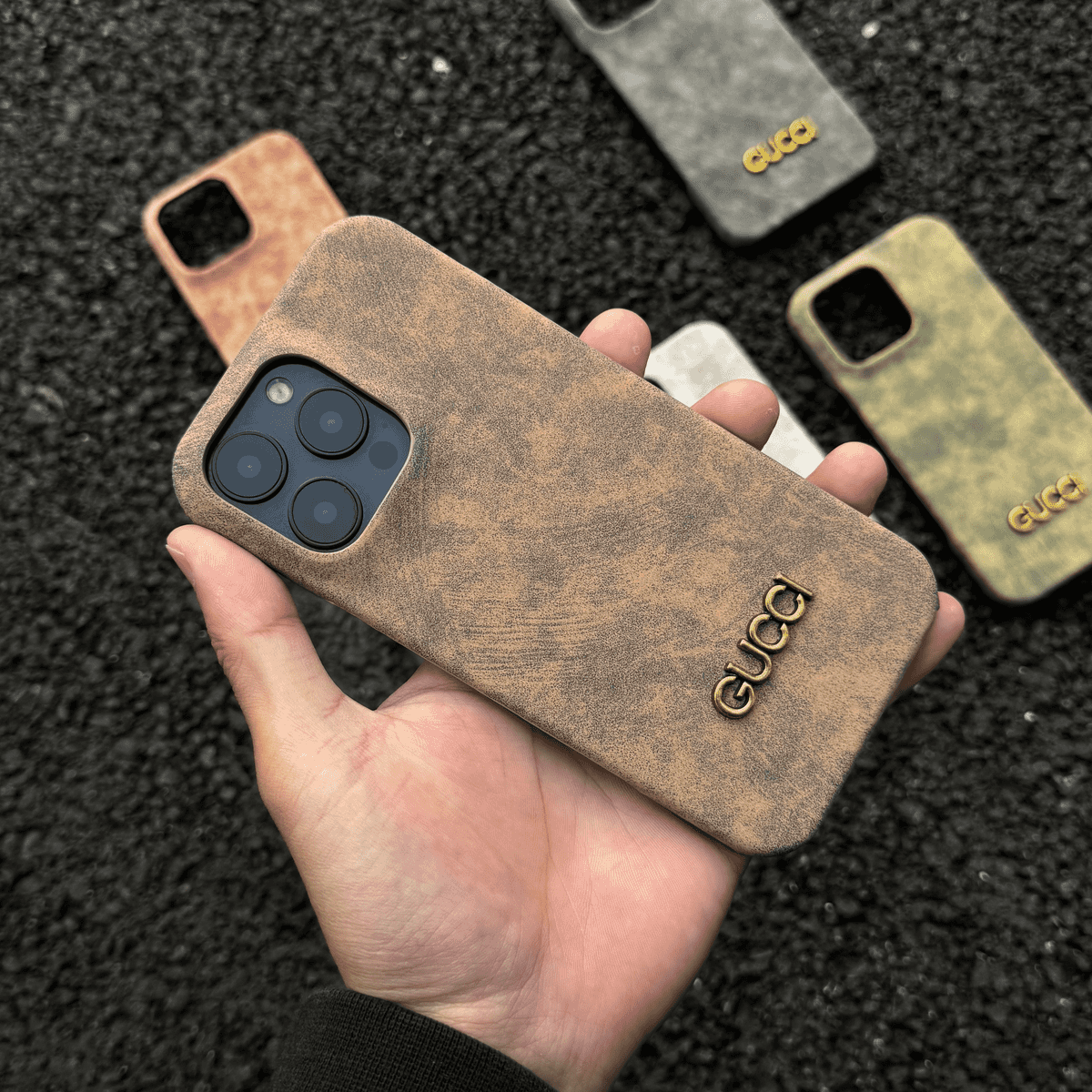 Klassiskt iPhonefodral i mockastil i vintagestil