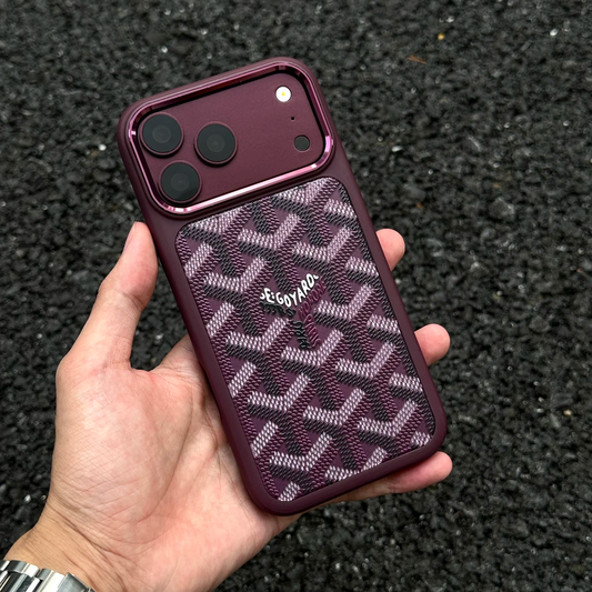 Funda con textura inspirada en el monograma G-Y para iPhone