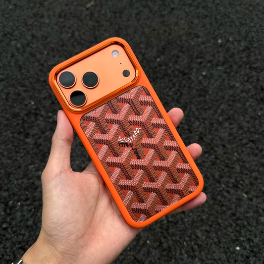 Funda con textura inspirada en el monograma G-Y para iPhone